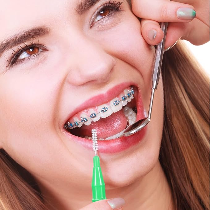 Patelai 350 Pieces Interdental Brush Tooth Floss Tooth Cleaning Tool Toothpick Dental Flossing Head Oral Flosser Soft Picks Refill Dental Flosser Toothpick Cleaners(Cute Colors)