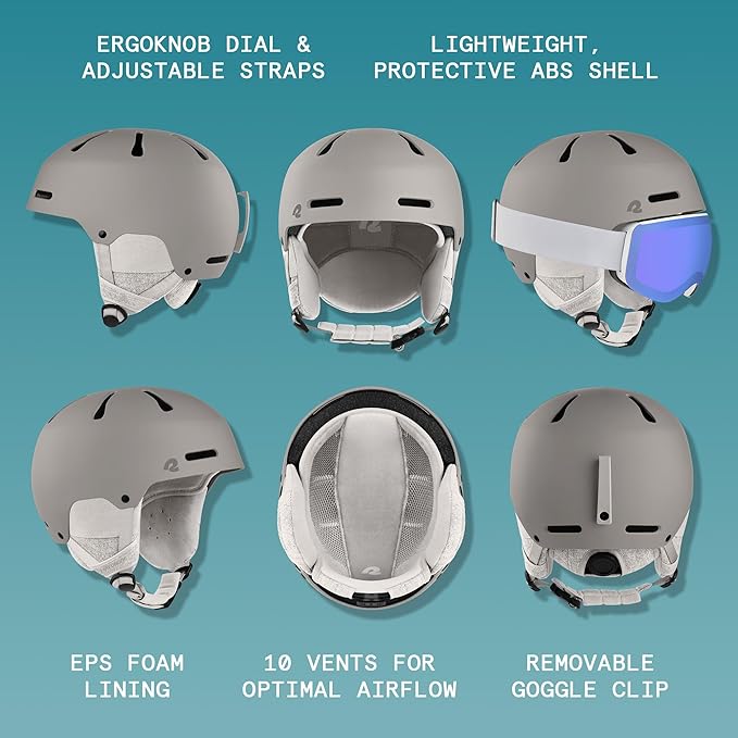 Retrospec Comstock Ski Helmet - Snowboard Helmet for Adults & Youth - Adjustable Fit Snow Helmet with Protective Shell and Breathable Vents for Men, Women, Boys & Girls-StrideForce Fitness