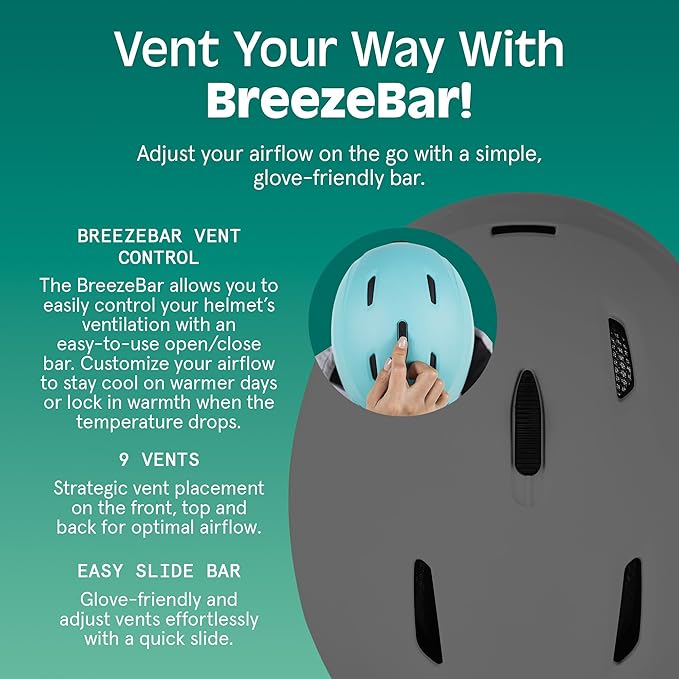 Retrospec Zephyr Ski Helmet - Snowboard Helmet for Adults & Youth - Adjustable Fit with Breathable Vents for Men, Women, Boys and Girls-StrideForce Fitness