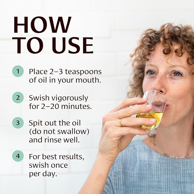 Banyan Botanicals Mint Daily Swish – Organic Ayurvedic Pulling Oil with Coconut Oil – Mouthwash for Fresh Breath and Sparkling Oral Health* – 2 oz – Non GMO Sustainably Sourced Vegan