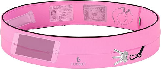 FlipBelt Classic Running Belt, Running Fanny Pack for Women and Men, USA Company-StrideForce Fitness