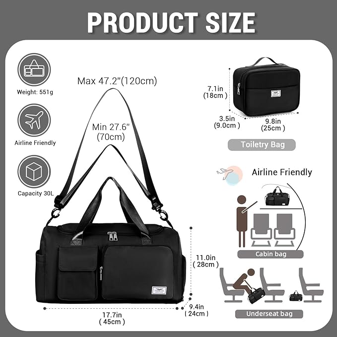 FIORETTO Women's Gym Duffle Bag with Shoes Compartment, 37L Capacity, Ideal for Travel, Gym, Sports, Duffel, Weekender-StrideForce Fitness