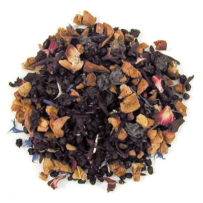 Bingo Blueberry Herbal Tea - 4oz | Loose Leaf Fruit Tea Blend | Caffeine Free | Bold Blueberry Flavor | Light Burgundy Color | Great Hot or Iced | Naturally Flavored & Herbal Brew-StrideForce Fitness