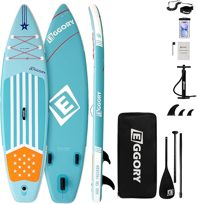 Inflatable Paddle Board,Stand Up Paddle Board Set, Extra Wide SUP Board with Removable Fin, Floating Paddle, Hand Pump, Waterproof Phone Pouch,Traveling Board-StrideForce Fitness