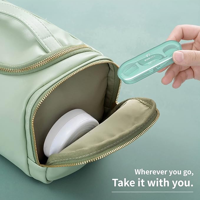 Dental Floss Picks Dispenser-308 Count Professional Cavity Resistant Flossers-LIAMOSS Automatic Pop Up Organiser Case-Intelligent Sealed Storage-Adults Best Dental Care Oral Tools