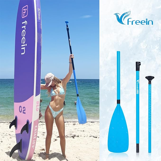 Freein 3-Piece Adjustable & Floating SUP Paddle - Fiberglass Shaft, Nylon Blade (71-83")-StrideForce Fitness
