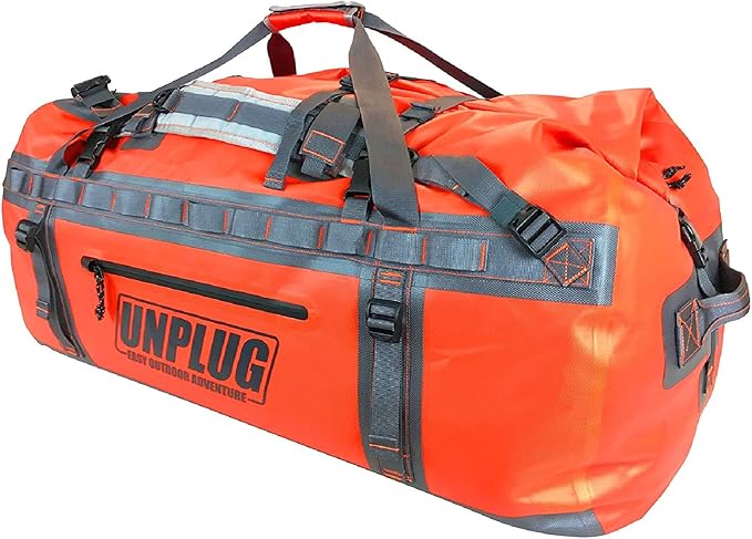 UNPLUG Ultimate Adventure Bag | 1680D Heavy Duty Waterproof Bag | Large Travel Duffle Bag which can be Used for Camping, Motorcycling, Boating, or Hunting-StrideForce Fitness