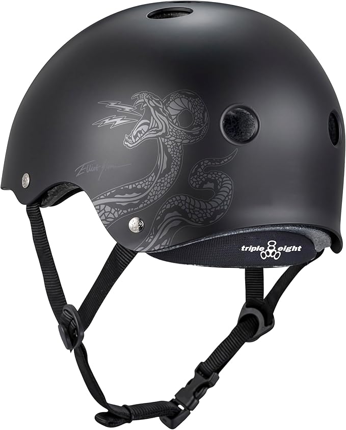 Triple Eight Deep Cover Helmet - Ideal for Skateboarding, Bicycling, BMX, and Roller Skating-StrideForce Fitness