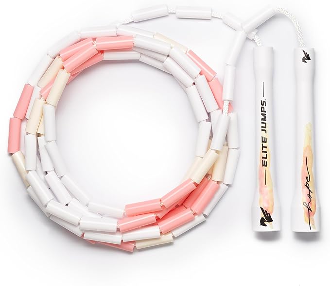 Elite Jumps - Do Hard Things 1” Beaded Jump Ropes - Strong & Durable Materials - Resize & Adjust - Fitness & Cardio Training - Improve Rhythm, Speed, Agility-StrideForce Fitness
