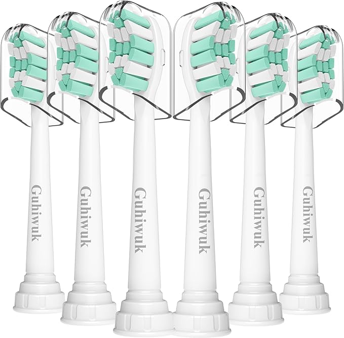 Replacement Toothbrush Heads for Philips Sonicare: Electric Toothbrush Replacement Heads Compatible with Sonicare Plaque Control ProtectiveClean 4100 5100 6100 C2 G2 W2, 6 Pack