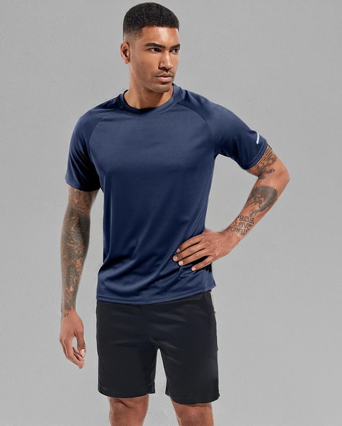 Boyzn 1, 3, 5 or 7 Pack Men's Workout Running Shirts, Dry Fit Moisture Wicking T-Shirt, Gym Athletic Short Sleeve Tee Shirts-StrideForce Fitness
