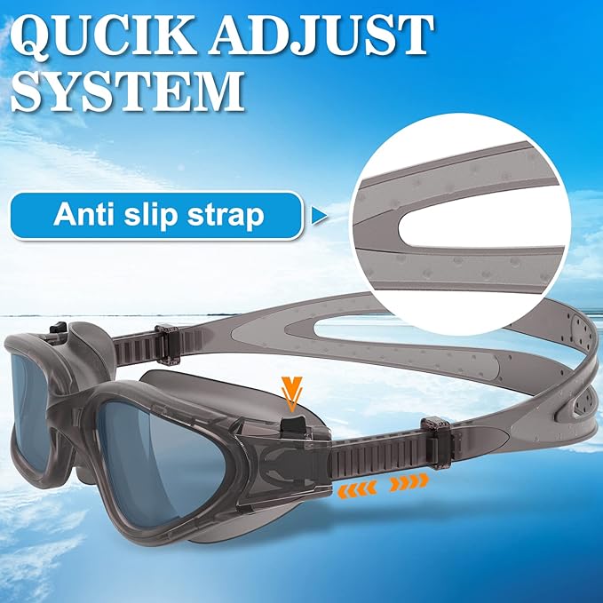 WIN.MAX Polarized Swimming Goggles Swim Pool Goggles Anti Fog Anti UV No Leakage Clear Vision for Men Women Adults Teenagers-StrideForce Fitness