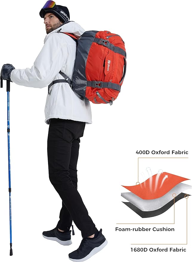 Ubon Large Duffel Bag Weekender Bags with Shoe Compartments 4-Way Sports Gym Backpack with Padded Straps Camping Traveling Duffle Bag-StrideForce Fitness