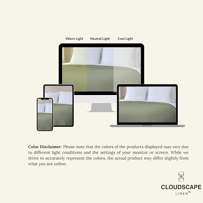 Cloud Scape Linen Herringbone Cotton Throw Blanket for Couch, Bed,Sofa, Home Decor, Soft, Lightweight, All-Season Bed Blanket, 50 x 70, Olive Green-StrideForce Fitness