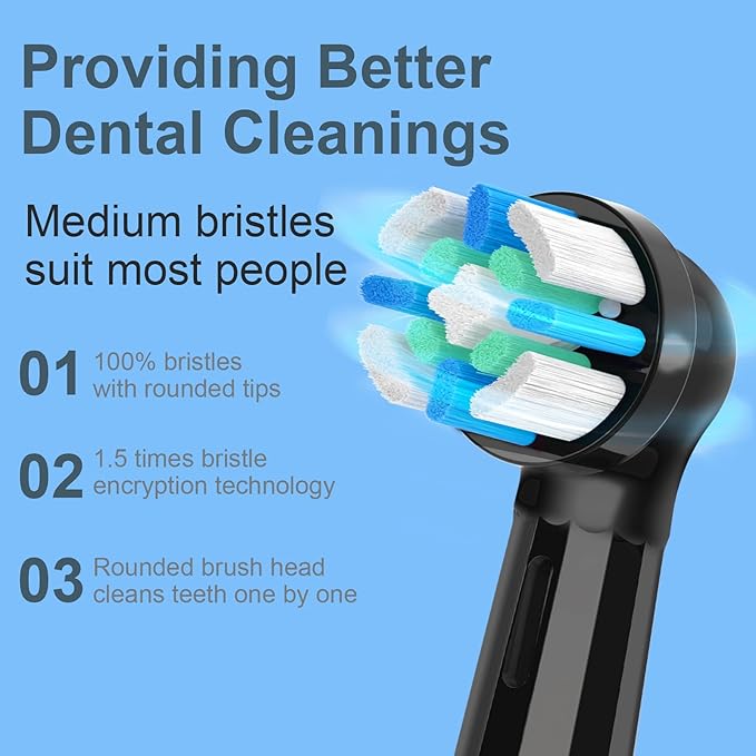 12 Pack IO Replacement Heads Compatible with Oral B IO 2/3/4/5/6/7/8/9/10/Deep Clean Series Electric Toothbrushes, Brush Heads Compatible with Oral B iO (Black)