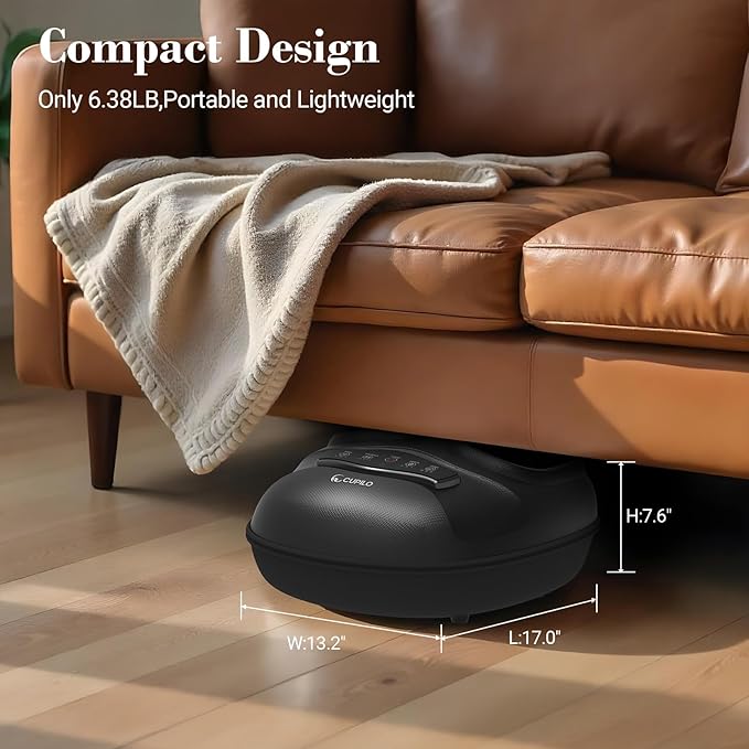 Shiatsu Foot Massager with Heat - Deep Tissue Kneading Foot Massager for Plantar Fasciitis,Adjustable Compression & Heat for Neuropathy Pain,Feet Fatigue,Gifts for Women Men