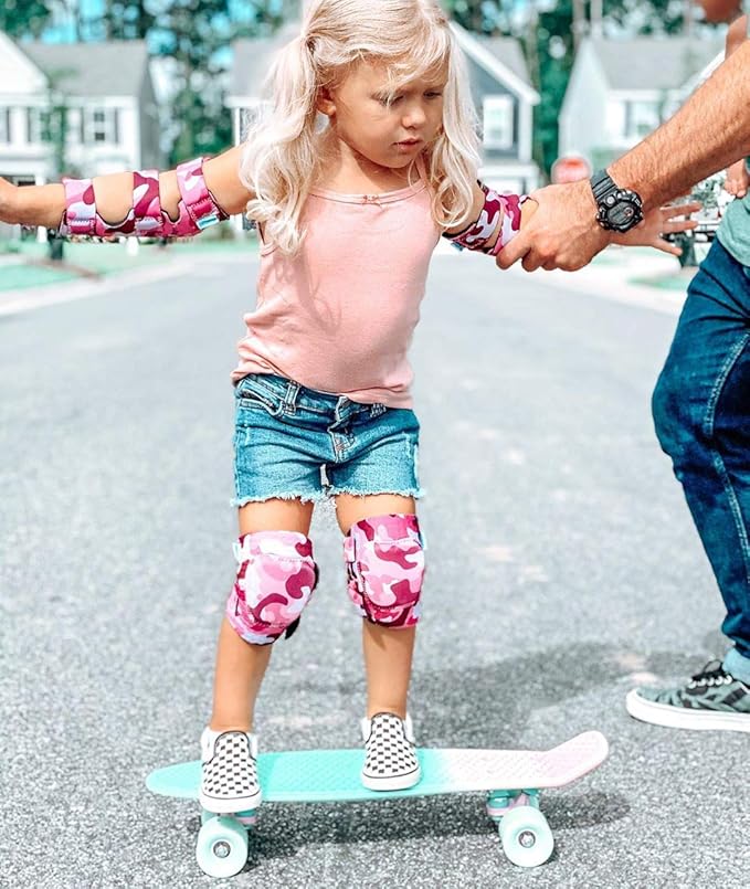 Soft-Style Kids Knee and Elbow Pads with Bike Gloves, Flexible Impact-Resistant Gear for Ages 2-11, Designed for Balance Bikes, Roller-Skating, and Skateboarding-StrideForce Fitness