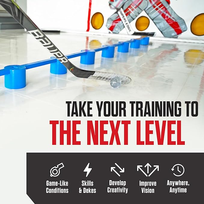 Snipers Edge Hockey Stickhandling Balls - Hockey Dangle Balls with Bag - Improve Stickhandling On and Off The Ice - Bring Anywhere!-StrideForce Fitness