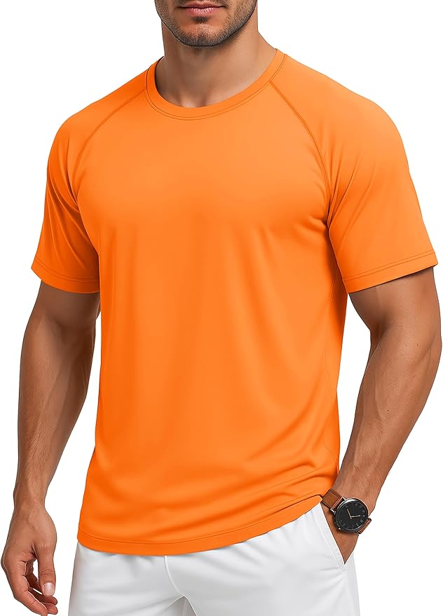 MAGCOMSEN Men's Short Sleeve UPF 50+ Sun Protection Shirts Quick Dry Athletic T-Shirt Hiking Running Swimming Rash Guard-StrideForce Fitness