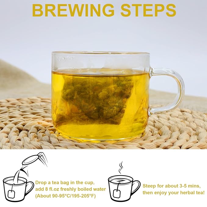 TEARELAE - Chrysanthemum Cassia Seed Tea - 4g x 40 Count - Burdock Root, Goji Berry, Honeysuckle, Osmanthus - Combination Herbal Tea Bag-StrideForce Fitness