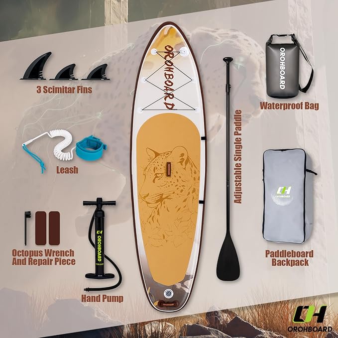 10’6/11’6 Inflatable Stand Up Paddle Board with Premium Paddleboards Accessories, Wide Stable Designed SUP Paddleboard for Adults & Youth.-StrideForce Fitness