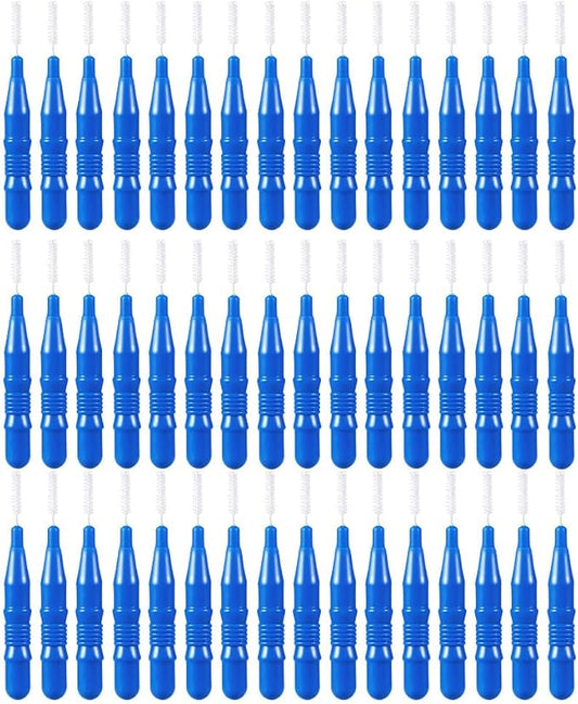 ARTIBETTER 50pcs Interdental Brushes for Braces Floss Brushes for Teeth Toothpick Oral Flossing Head Teeth Cleaning Tool 2. 5mm Blue