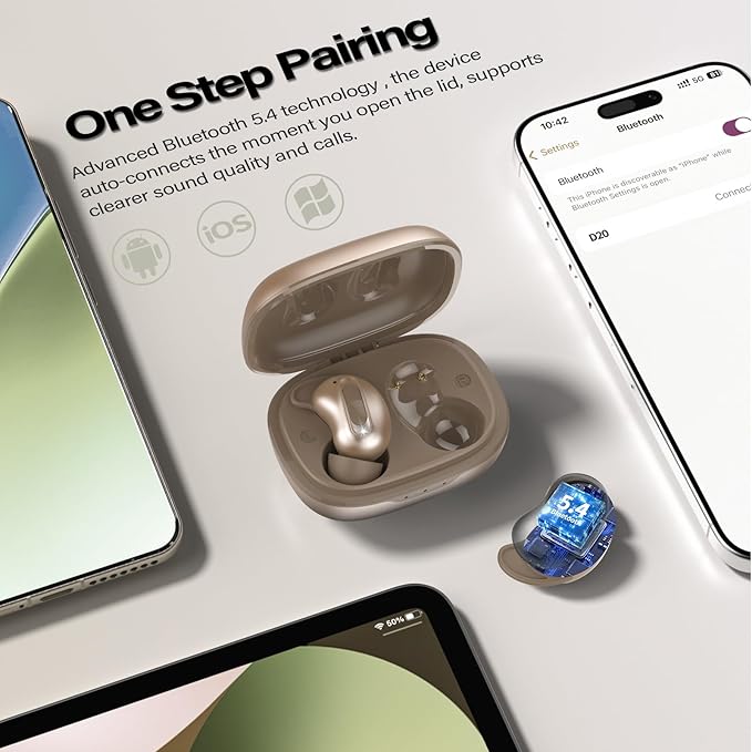 Sleep Earbuds, Mini ANC Wireless Earbuds Bluetooth 5.4 Headphones Deep Bass Stereo, 48H Playtime Ear Buds, 4 ENC Noise Cancelling Mic, In Ear IP7 Waterproof Earphones for Side Sleepers,Touch Control-StrideForce Fitness