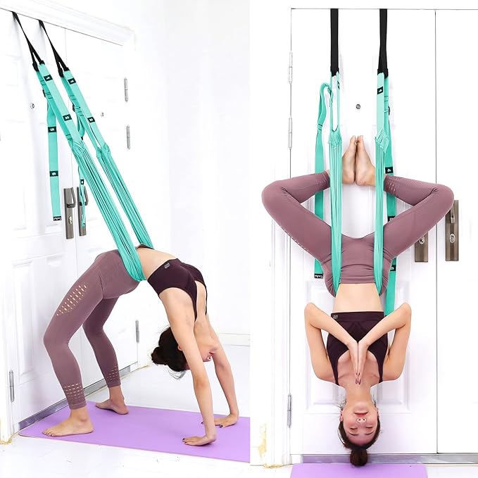 Tchrules Leg Stretcher Strap, Backbend Training Belt with Door Anchor, Flexibility Trainer Stretching Equipment Assist Stretch Strap for Fitness Gymnastics Dance Aerial Yoga Ballet-StrideForce Fitness