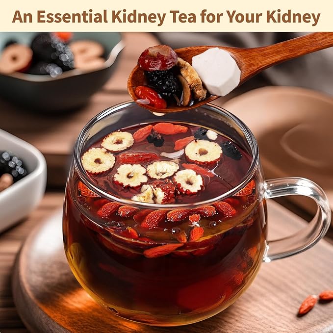 Kidney Tea Formula Ginseng Six Treasure Tea - Natural Chinese Traditional Herbal Ginseng Five Treasures Kidney Detox Cleanse Teabag For Men Women (30 Bags/1 Pack)-StrideForce Fitness