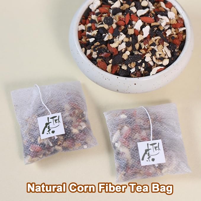 TEARELAE - Ginseng Six Treasure Tea - 10g x 25 Count - Traditional Chinese Herbal Tea for Kidney & Liver Support, 7 Precious Ingredients - Natural Herbal Blend for Daily Wellness - Caffeine-free-StrideForce Fitness