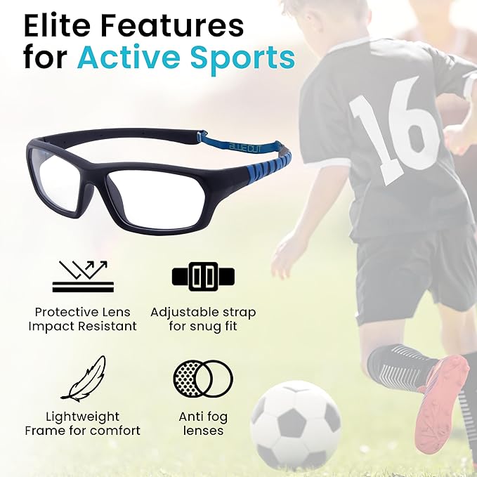 BLUE CUT Sports Protection Goggles, Anti-Fog Lenses Safety Glasses for Basketball, Pickleball and All Outdoor Sports-StrideForce Fitness