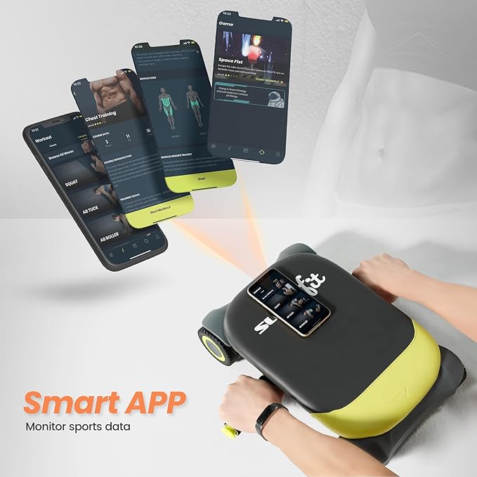 WONDER CORE Slide Fit, Ab Roller Board with 4 Wheels, Automatic Rebound Abdominal Wheel for Core Workout, Ab Exercise Equipment, Abdominal Exerciser, Heroboard Fitness Rolling Board with Knee Pad-StrideForce Fitness