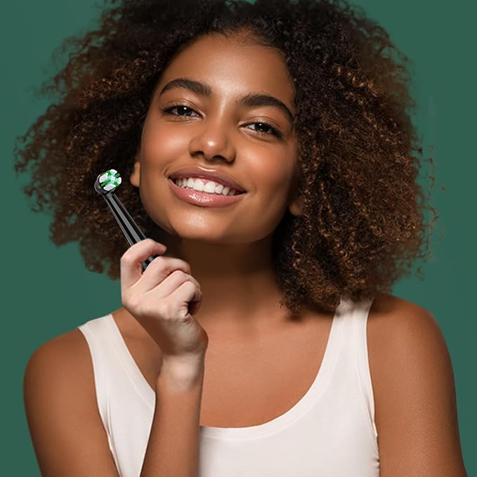 IO Intelligent Cleaning Replacement Heads Compatible with Oral b iO 2/3/4/5/6/7/8/9/10 Series Electric Toothbrush, 8 Pcs IO Brush Heads Compatible with Oral b iO for Sensitive, Deep Clean(Black/White)