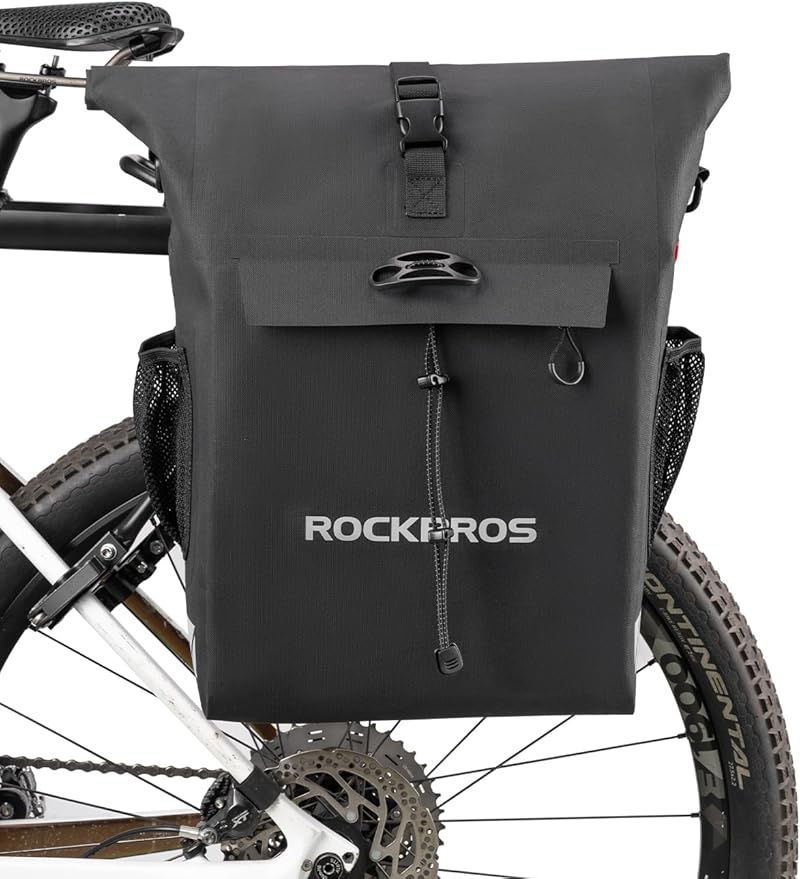 ROCKBROS Bike Pannier Bag Back Shelf Bag Bicycle Hanging Bag Waterproof Backpack Hand-held Backpack Rainproof Riding Equipment Mountain Road Bicycle-StrideForce Fitness