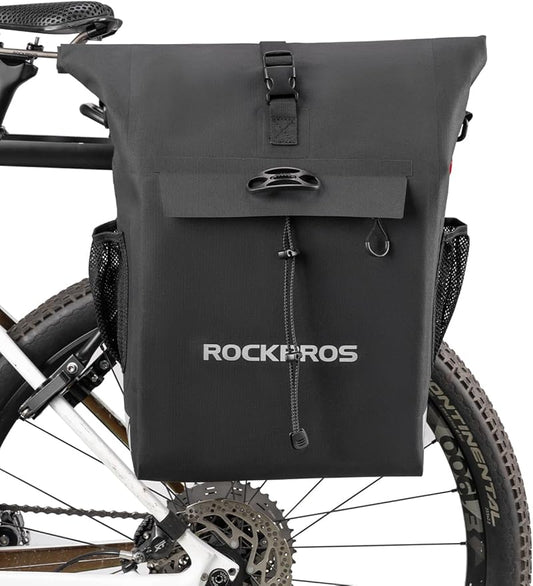 ROCKBROS Bike Pannier Bag Back Shelf Bag Bicycle Hanging Bag Waterproof Backpack Hand-held Backpack Rainproof Riding Equipment Mountain Road Bicycle-StrideForce Fitness