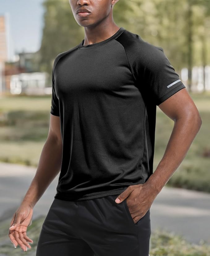 Boyzn 1, 3, 5 or 7 Pack Men's Workout Running Shirts, Dry Fit Moisture Wicking T-Shirt, Gym Athletic Short Sleeve Tee Shirts-StrideForce Fitness