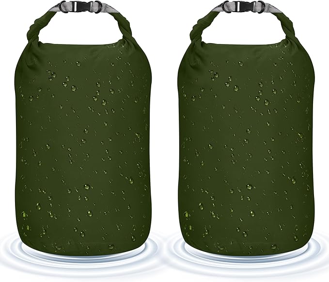 Desoto Waterproof Dry Bag 2 packs, 2L/5L/10L/20L/40L/70L Dry Sack Lightweight Portable, Dry Storage Bag to Keep Gear Dry Clean for Kayaking, Gym, Hiking, Swimming, Camping-StrideForce Fitness