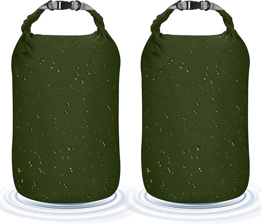 Desoto Waterproof Dry Bag 2 packs, 2L/5L/10L/20L/40L/70L Dry Sack Lightweight Portable, Dry Storage Bag to Keep Gear Dry Clean for Kayaking, Gym, Hiking, Swimming, Camping-StrideForce Fitness