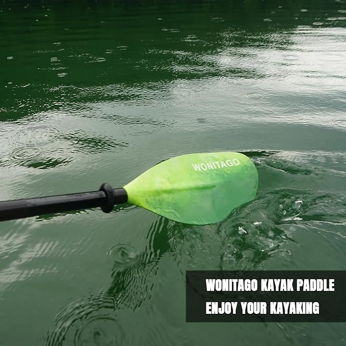 Kayak Paddles with Alloy Shaft and PP Blade, Floating Kayaking Oars, Adjustable 230-250 cm/90-98 Inches, 210-230 cm/82-90 Inches-StrideForce Fitness