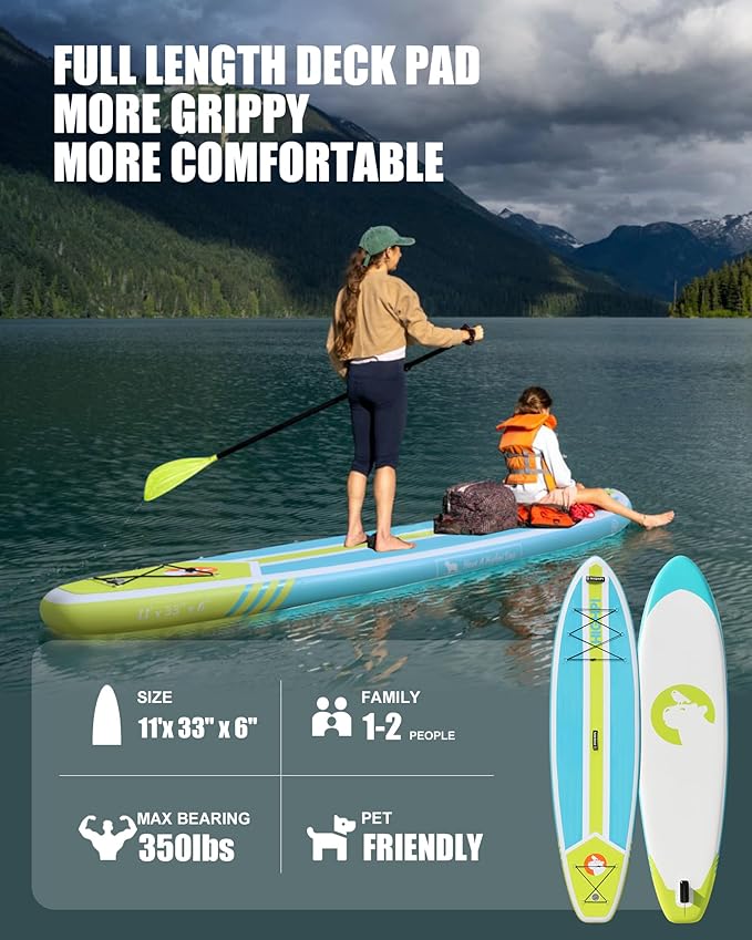 Highpi Inflatable Stand Up Paddle Board for Youth and Adults – Wide Sup with Premium Accessories, Blow Up Paddleboard for Surfing, Fishing, Yoga & More-StrideForce Fitness