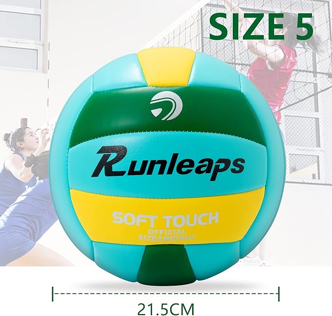 Beach Volleyball Official Size 5 Soft Waterproof Volleyball Sand Sports PU Ball for Indoor, Outdoor, Pool, Gym, Training-StrideForce Fitness