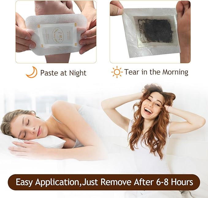 2 in 1 Foot Pads, 24Pads Bamboo Vinegar Coconut Shell Powder Feet Pads with ''Stay in Place'' Bigger Adhesive Sheet-StrideForce Fitness