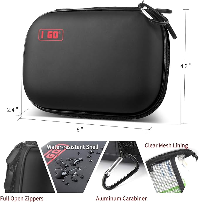 I GO 85 Pieces Hard Shell Mini Compact First Aid Kit, Small Personal Emergency Survival Kit for Travel Hiking Camping Backpacking Hunting Marine Car-StrideForce Fitness
