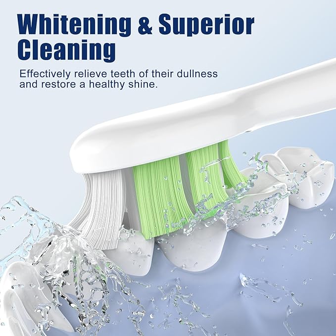 Replacement Heads for Philips Sonicare Diamondclean Sonic Toothbrush Heads Compatible with DiamondClean,FlexCare,C3 G3 W3 C1 C2 G2 White, 8 Pack