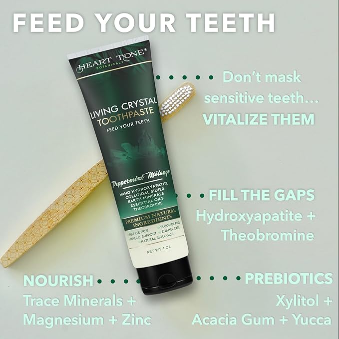 Holistic Oral Care Bundle – Living Crystal Hydroxyapatite Toothpaste + Nano Silver Mouthwash | Natural Mineral-Based Oral Care | Alcohol-Free & Mint Fresh