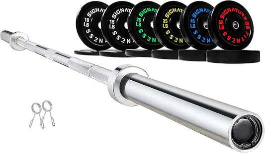 Olympic Bumper Plates Set, 2" Weight Plates for Strength Training & Weightlifting, Paris or Set or Set with Barbell, Multiple Options-StrideForce Fitness