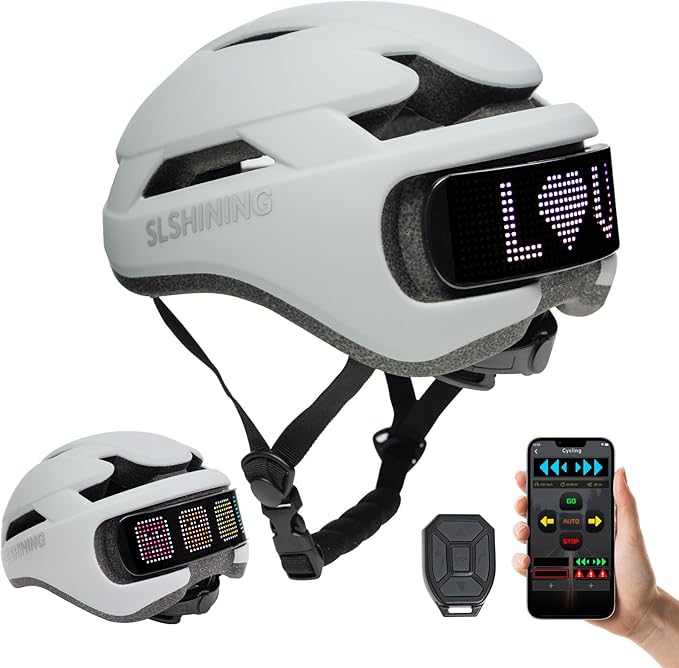 Smart Bike Helmet with Light: Bicycle Helmets for Adult Teens for Mountain & Road Cycling Electric Scooter Skateboard Skating-StrideForce Fitness