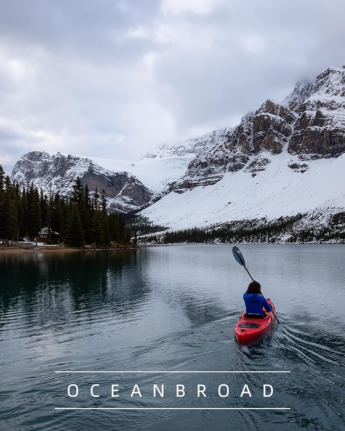 OCEANBROAD Kayak Paddle 86in/218cm, 90.5in/230cm, 95in/241cm Alloy Shaft Kayaking Boating Canoeing Oar with Paddle Leash-StrideForce Fitness