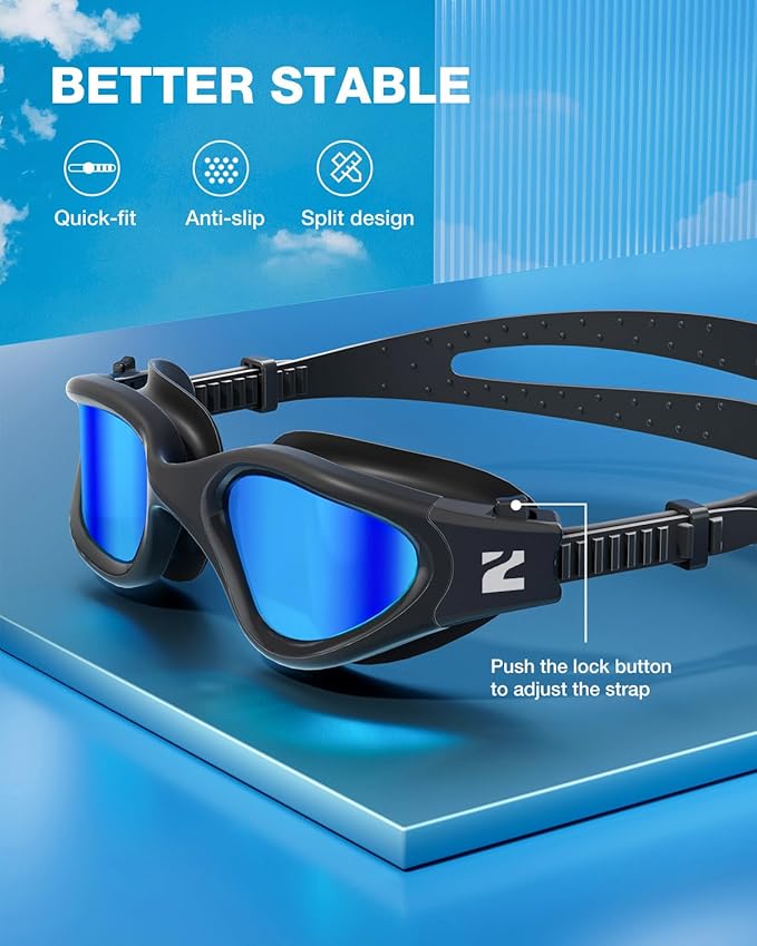 ZIONOR Swim Goggles, G1 SE Swimming Goggles Anti-fog for Adult Men Women-StrideForce Fitness