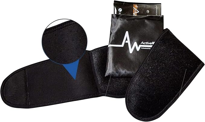 ActiveWrap Back Heat Ice Wrap with Reusable Gel Pack and Support. for Sciatica, Lumbar Strains, Stiffness & Low Back Pain Relief. Portable Heat Compress for Spine Recovery. Hot and Cold Therapy-StrideForce Fitness